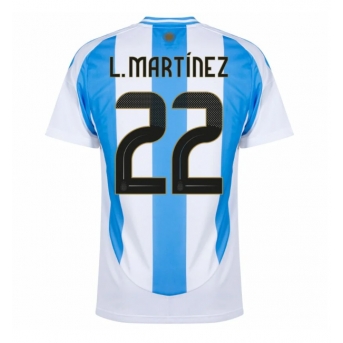 Argentina Lautaro Martinez #22 Maglia Gara Casa Repliche Copa America 2024